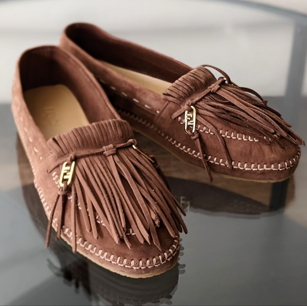 Fendi nubuck loafers